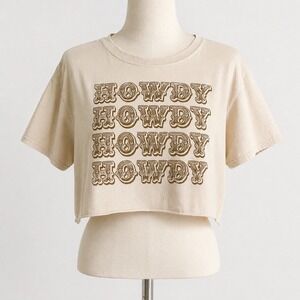 Western Howdy Graphic Top XL Cowboy Aesthetic Y2K Cowgirl Vintage Inspired Tee